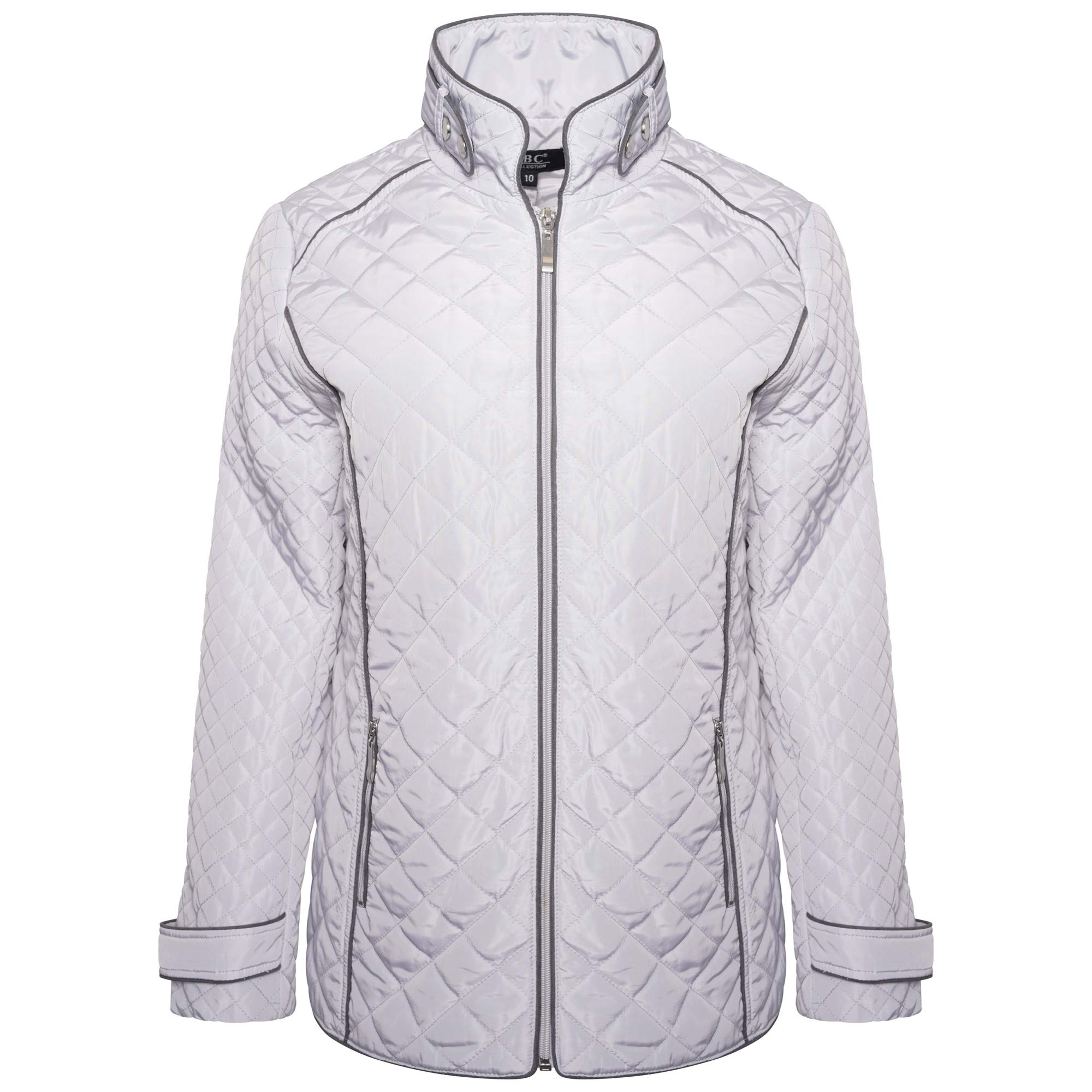 Ladies Spring Summer Quilted Water Repellent Womens Zipped Jacket size 10 to 24