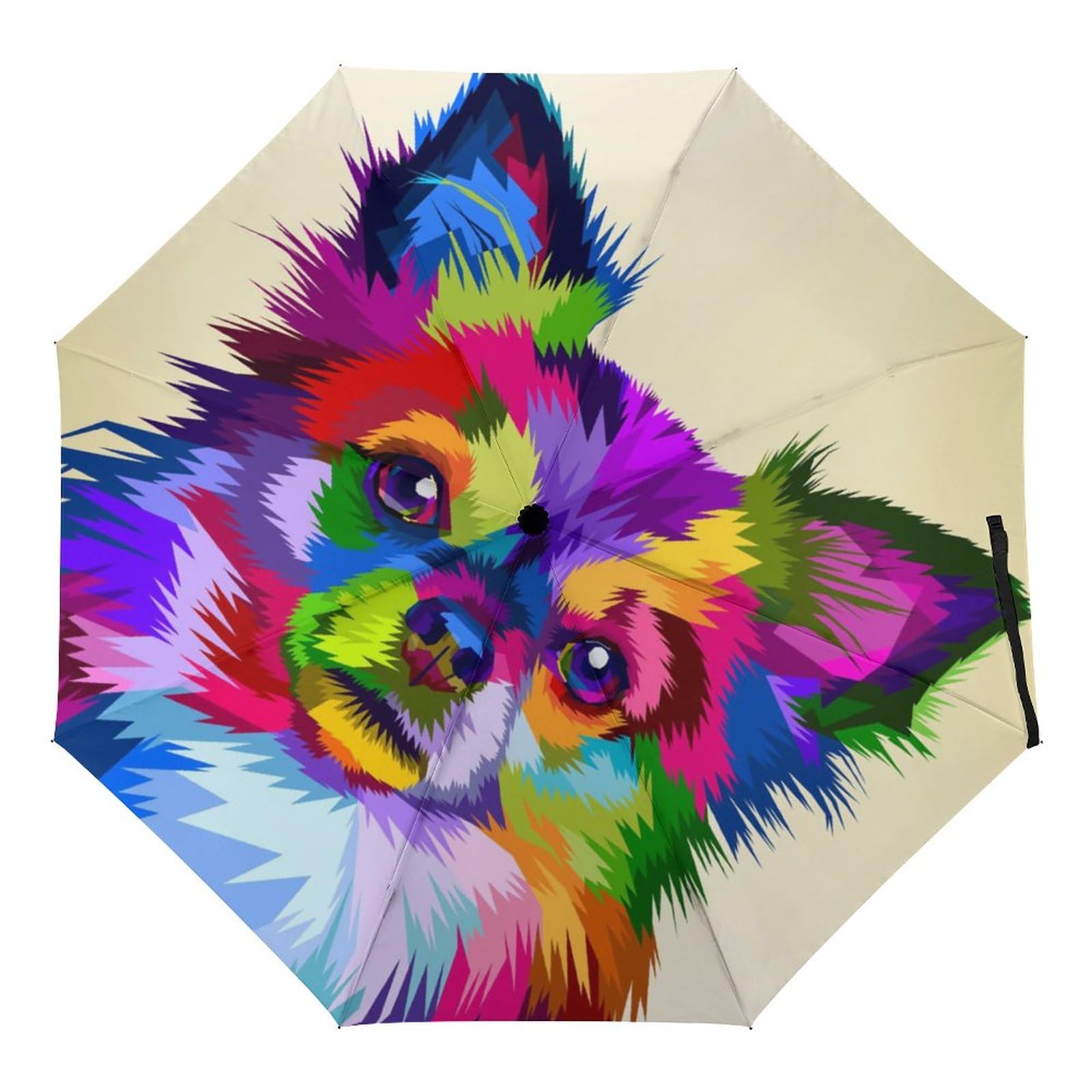 ORENZ Automatic Umbrella Chihuahua Dog Folding Umbrellas Light Windproof Umbrellas Portable Travel Umbrella