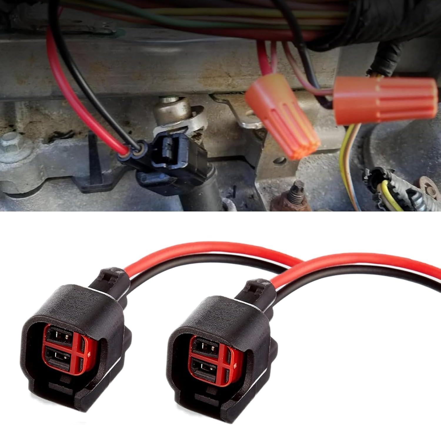 gunhunt 2 PCS Car Fuel Injector Connector, EV6 EV14 Fuel