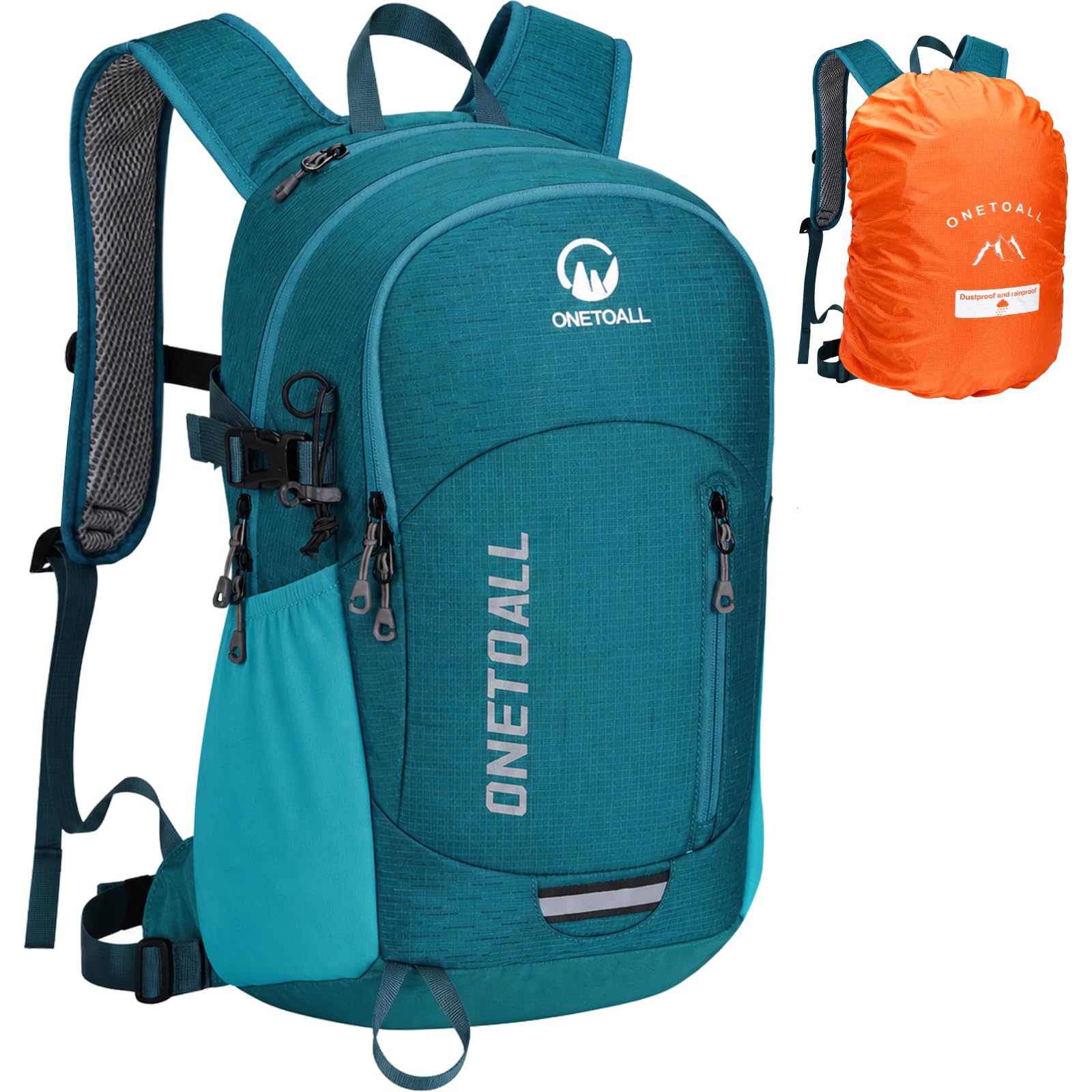 ONETOALL Wanderrucksack Damen 20L, Diebstahlsicherer Tagesrucksack Damen, Wasserdichter Fahrrad Rucksack mit Rückenbelüftung zum Wandern Tagestour Radfahren Reisen Pendeln