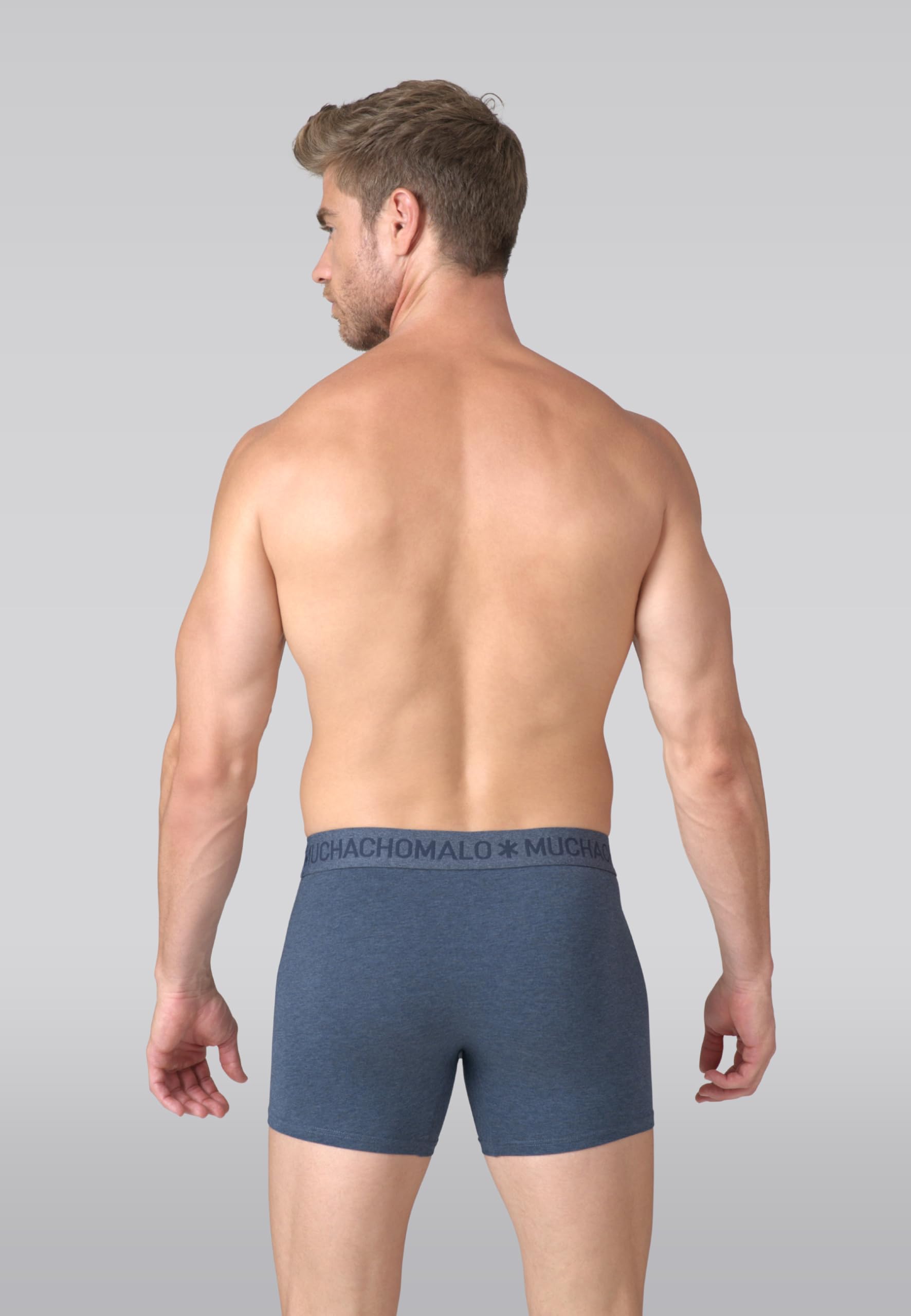 Muchachomalo Calzoncillos para Hombre, Ropa Interior Lisa de Algodón para Hombre, Pack de 3 Unidades, Bóxers Lisos de Corte Clásico con Cintura Elástica