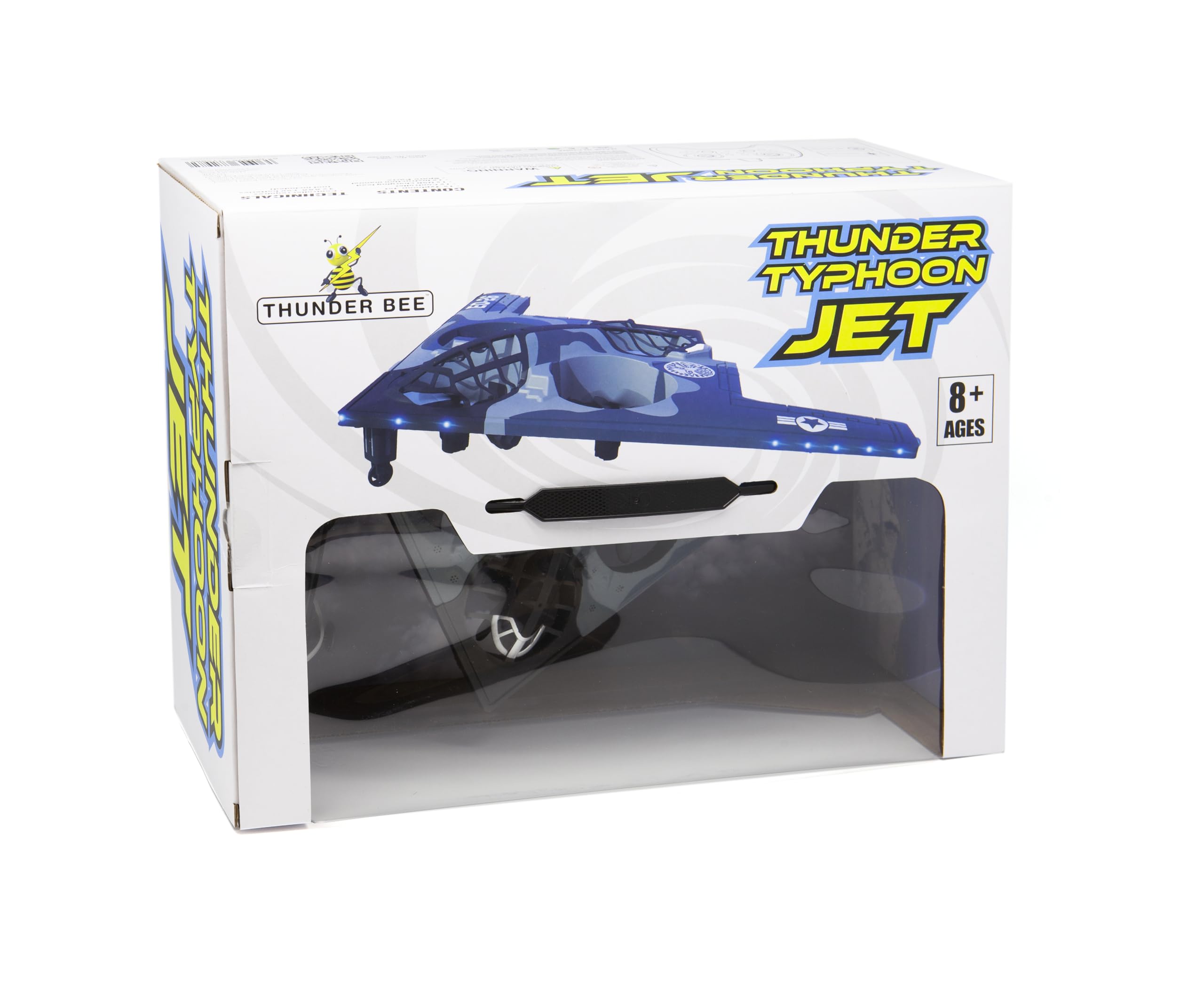 Thunder Bee Thunder Typhoon Jet – Remote Control Stunt Jet with LED Lights, Durable Design, Easy-to-Fly RC Aircraft for Kids Ages 8+