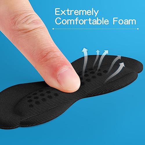 Miniatura 4 de Insertos de cojín trasero del talón, negro, (4pcs-Black+4pcs-Black-B)