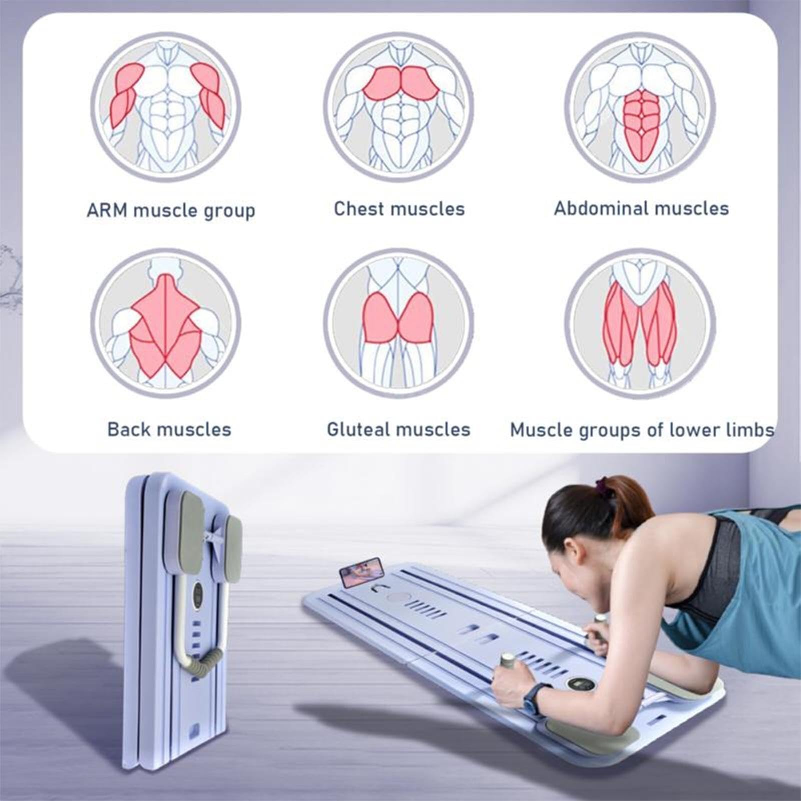 Automatischer Rebound Bauchrad, Bauchübung Roller Ellenbogenstütze - Automatische Rebound Ab Roller Eingebauter Handyhalter | Rebound Workout Home Gym verbessert die Trainingseffizienz für th