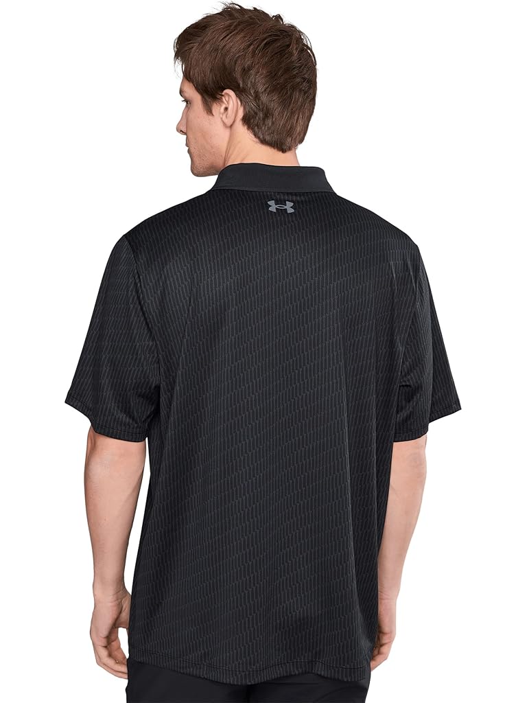 Black Under Armour Matchplay Printed Golf Polo