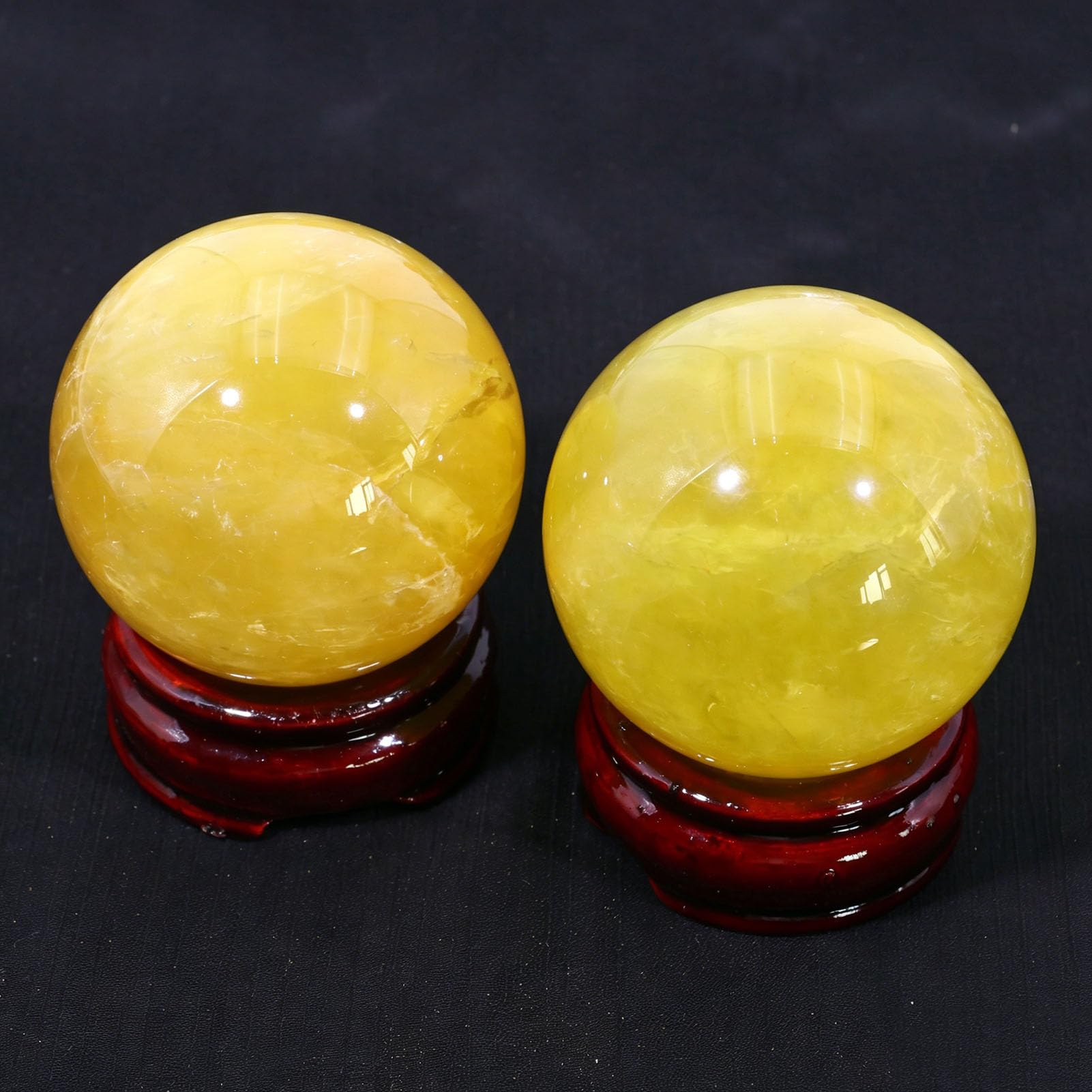 Sfera di citrino Cristalli curativi Pietre preziose Naturali Sfera di Cristallo Chakra per Decorazioni per casa, aromaterapia, Feng Shui e guarigione con Cristalli per divinazione,40MM