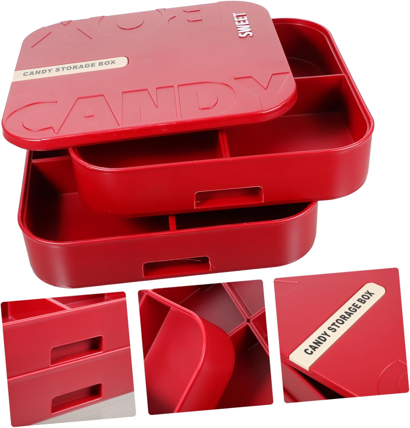 PRETYZOOM Delicate Candy Storage Case Cover Multi Snack Box for and Treats for Organizing Dried Fruits and Snacks Kitchen Living Room