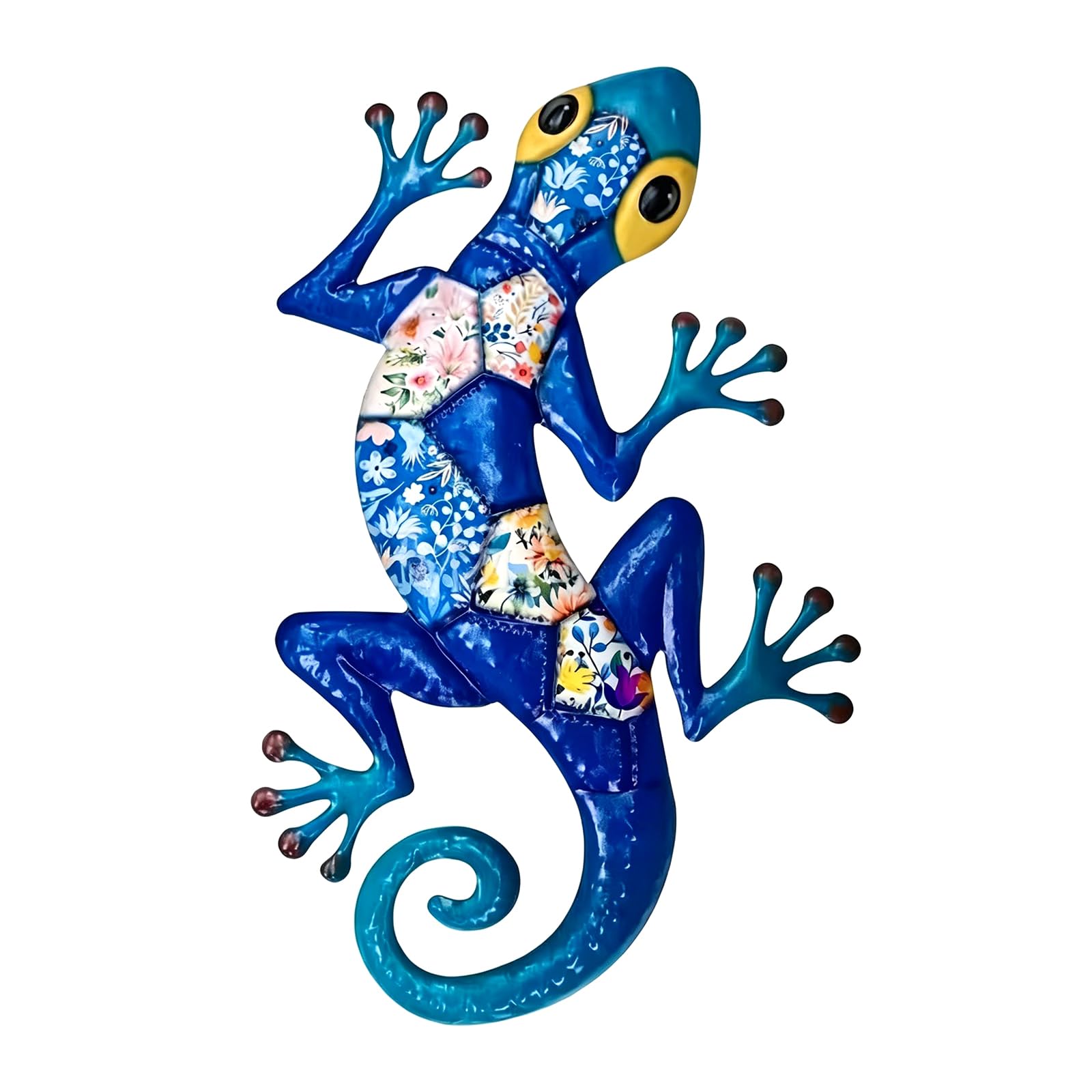 PANGBOER Metal Gekkota Wall Decor, Hanging Metal Lizards Outdoor Decors Garden Decorative Ornament for Home, Yard, Fence, Patio Gekkota Wall Decor Outdoor