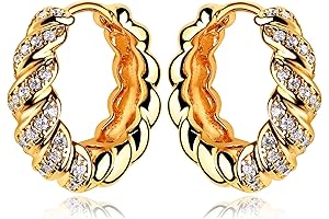 Dremmy Studios Dainty CZ Huggie Hoop Earrings 18K