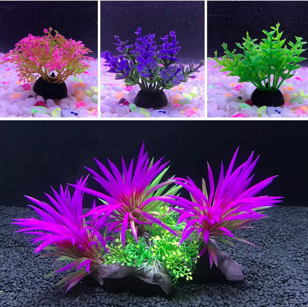 CousDUoBe 20 Pack Aquarium Decorations ，Rock Set, 8, Bright Colors, Perfect Match