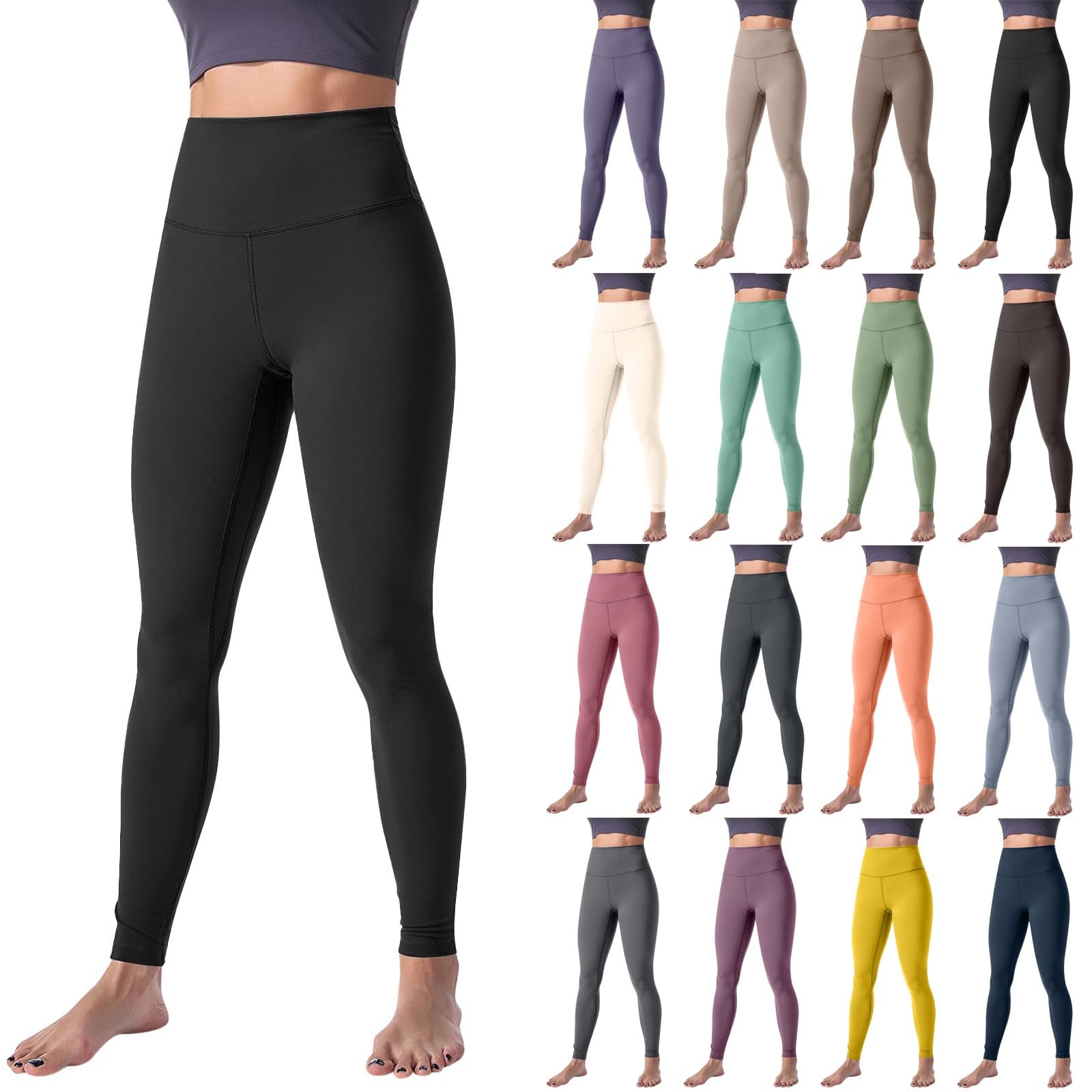 Generic Sweetflex Resistance Leggings for Women High Waisted Tummy Control Yoga Pants Summer Comfy Compression Leggings