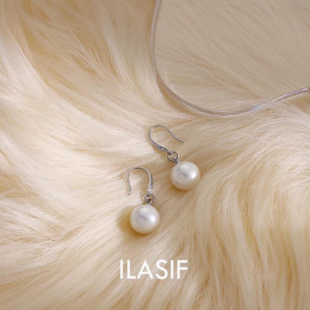 Materia #SO-192 Orecchini Donna In Argento 925 Con Perla – Lavorazione Tedesca, Rodiati, Senza Nichel