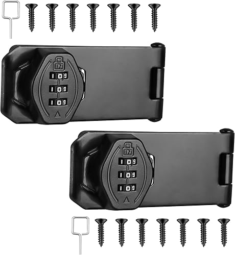 Miniatura 11 de Cozy Tower Cerradura de combinación de cerrojo de 4 pulgadas y 180 grados para gabinete, cerradura combinada para armario, cajón, puerta de armario