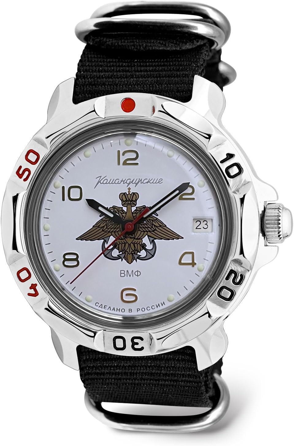 VOSTOK | Komandirskie 811829 Navy Mechanical Hand Wind Wrist Watch | Black Strap B®