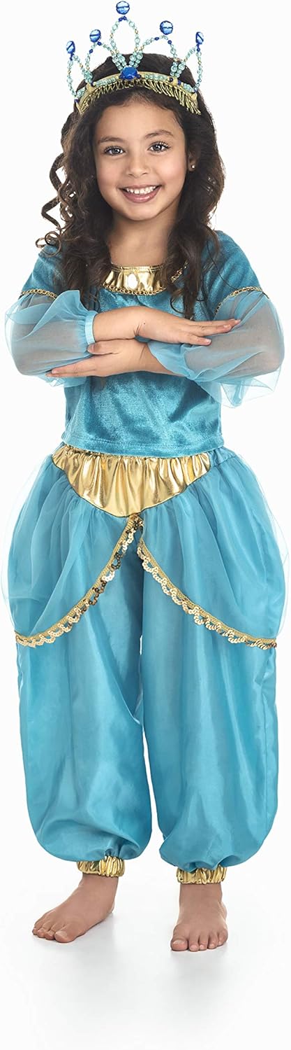 Little Adventures Oasis Princess Dress Up Costume - Machine Washable Child Pretend Play and Party Dress-Ups with No Glitter Medium