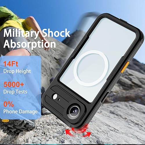 Miniatura 3 de Funda impermeable para iPhone, IP68, a prueba de golpes, a prueba de polvo, con protector de pantalla integrado, funda protectora de cuerpo completo
