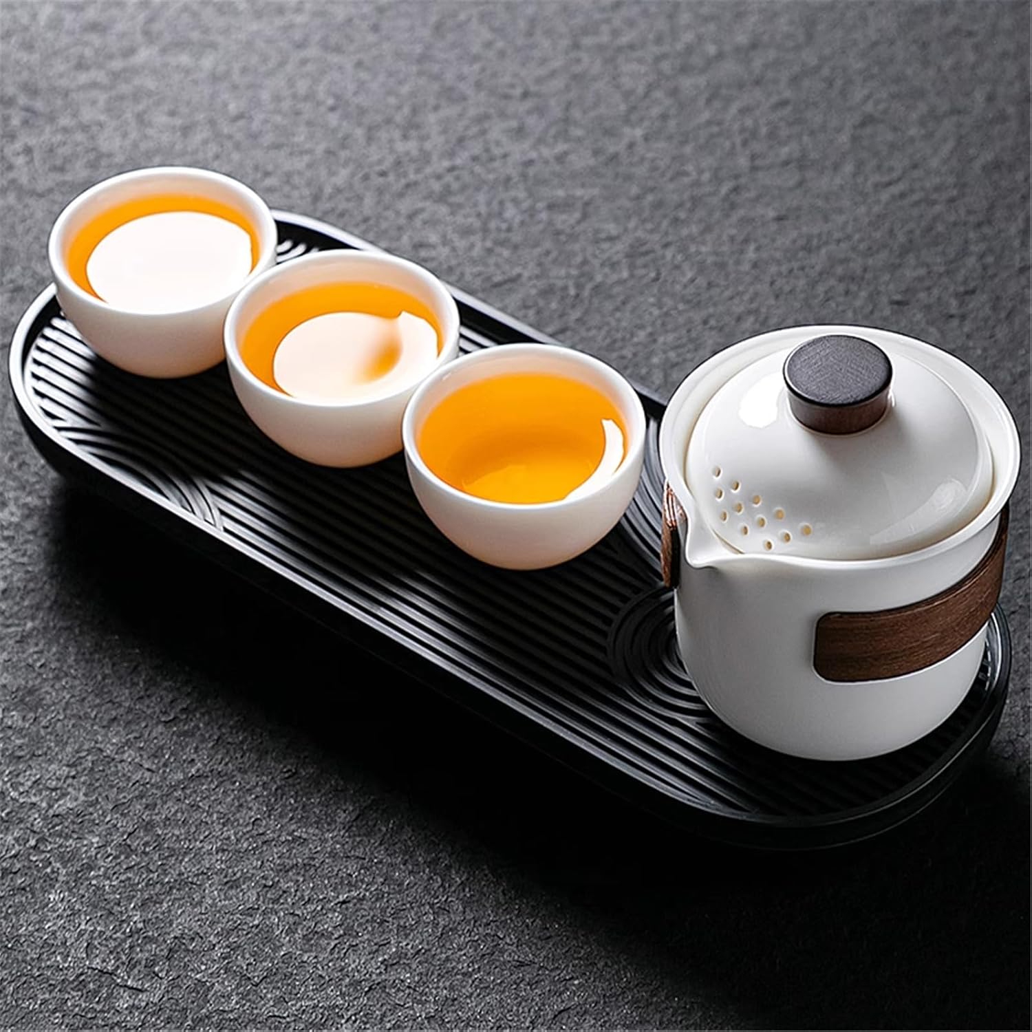 Glass Tea Bowl – Large Handheld Filtered Cup-set1