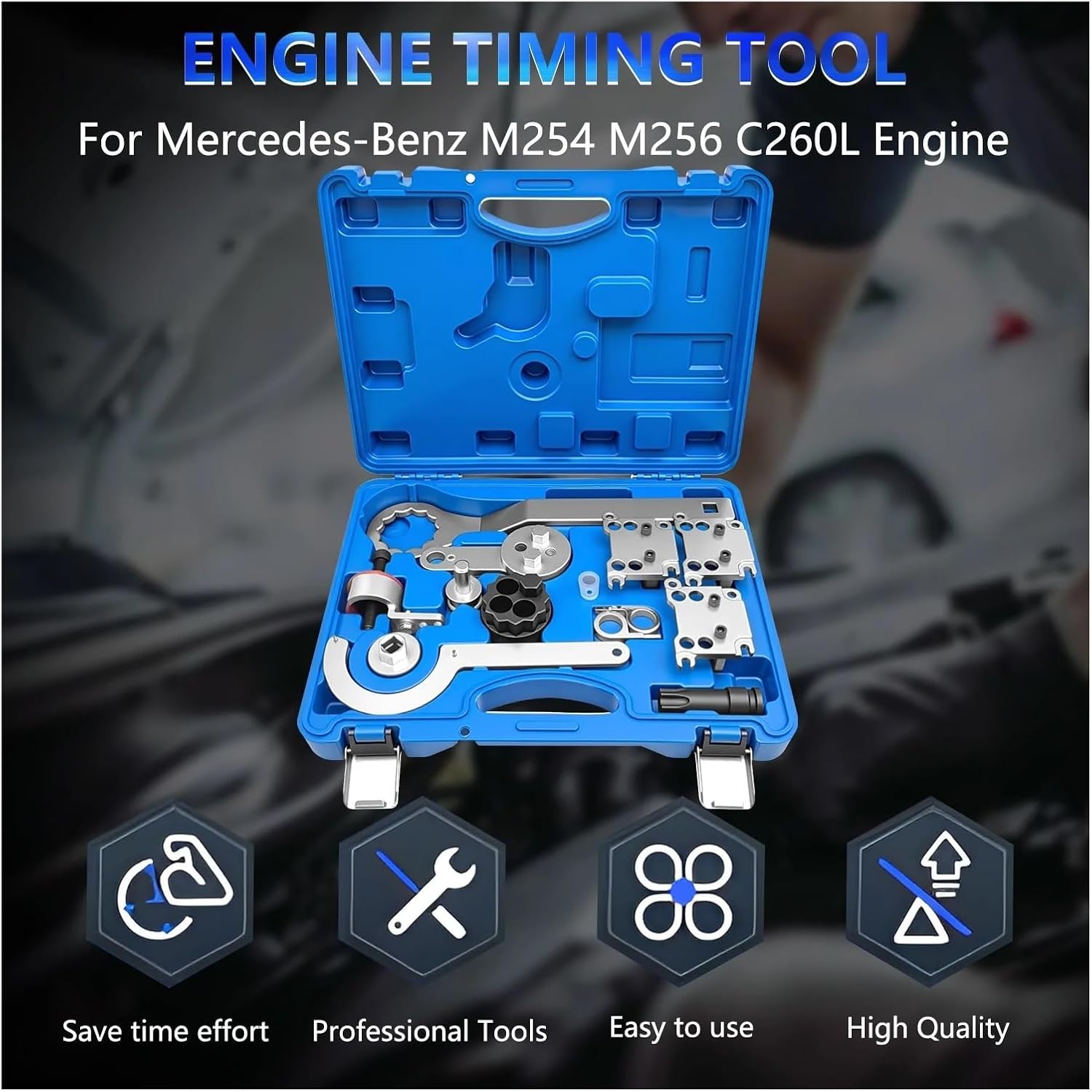 Plastic Box Engine Timing Tool Compatible With Mercedes-Benz M256 Inline Six-cylinder GLS450 C260L M254 1.5T 3.0S Series