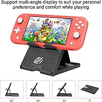 Vista 7 de Switch Lite - Paquete de accesorios, kit con funda de transporte, funda de TPU con protector de pantalla, base de carga, soporte de juego, funda