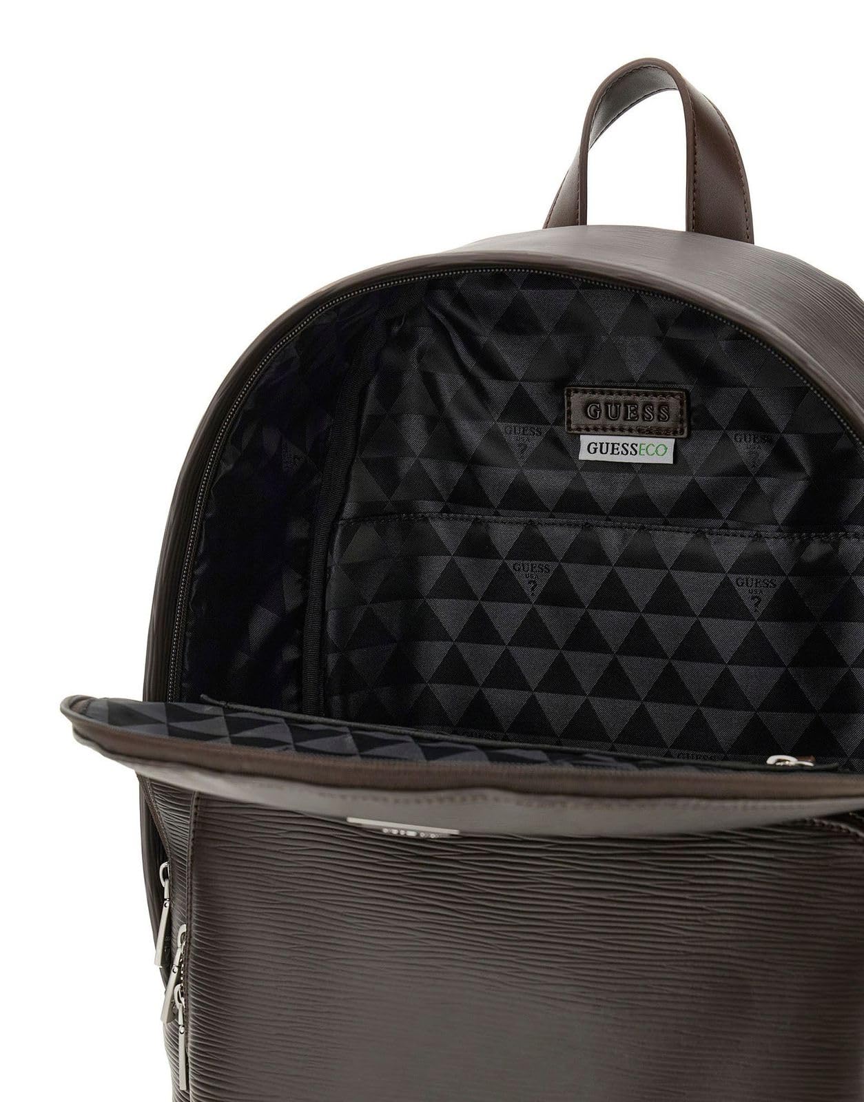 GUESS mochila de ocio con compartimento para portátil Milano Backpack Dark Brown marrón oscuro