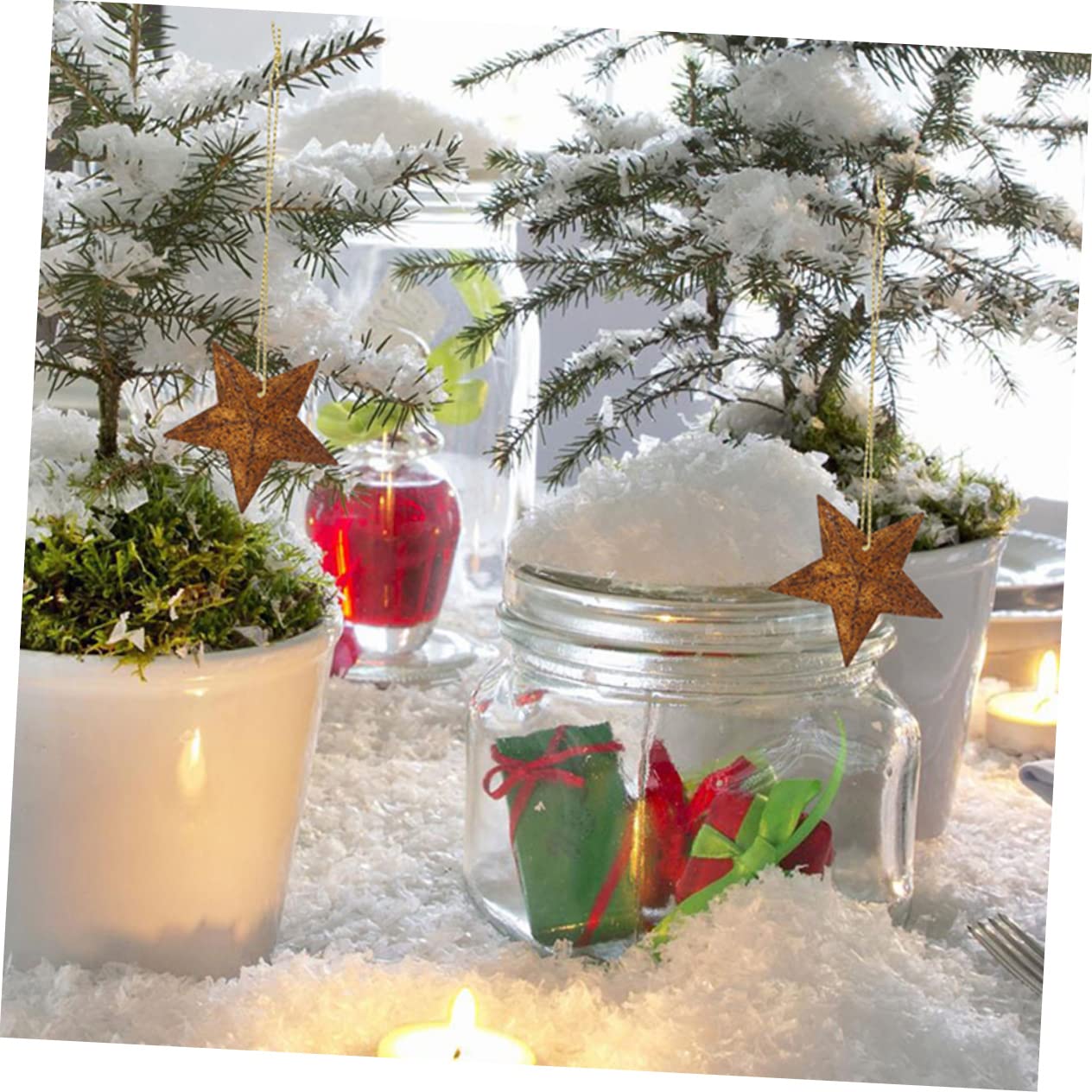 150 Piezas de pequeñas Estrellas de Metal Estilo Granero Antiguo para Manualidades, miniaturas navideñas, Decoraciones y Adornos navideños de Estilo Western, decoración rústica pa