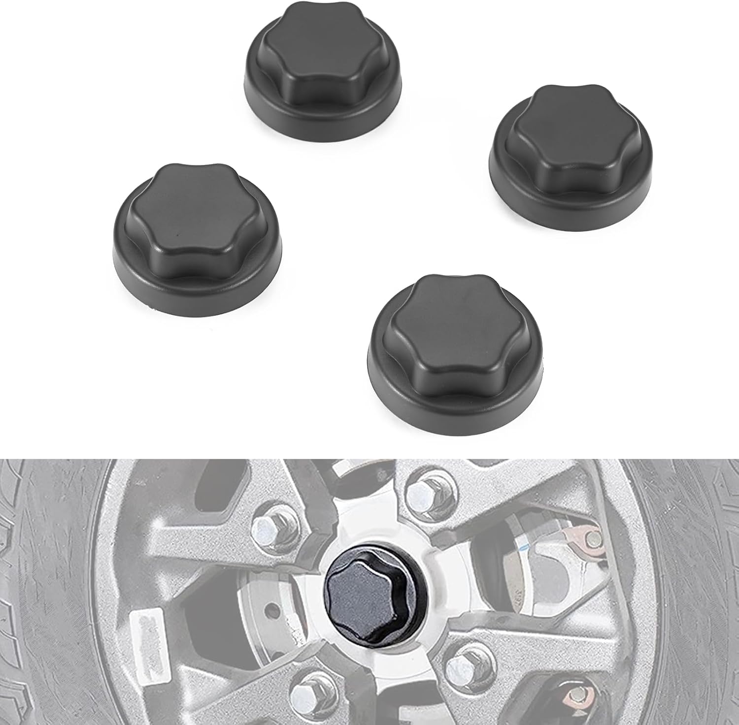 A & UTV PRO Wheel Center Hub Caps for Polaris RZR PRO XP 4