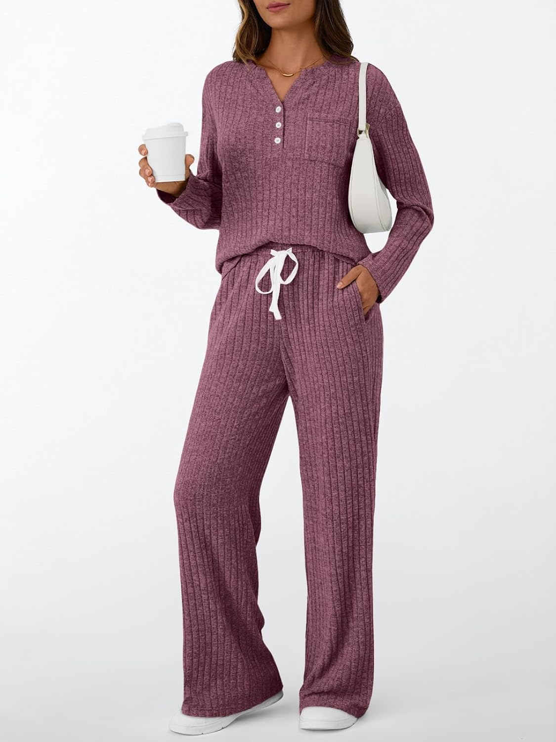 LILLUSORY Womens 2 Piece Lounge Sets Matching Airport Travel Outfits 2026 Spring Clothing Fall Pajamas Sweat Suits Pockets - Image 2