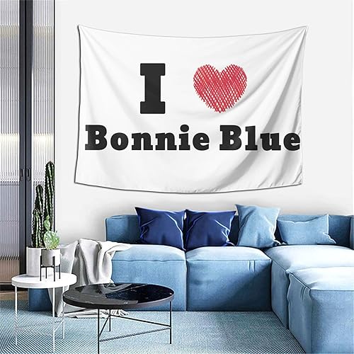 Miniatura 2 de IMEEGIEN I Love Bonnie Blue Tapestry Wall Hanging 60x40 Inches Home Decoration For Bedroom Living Room Dorm Decor Wall Art