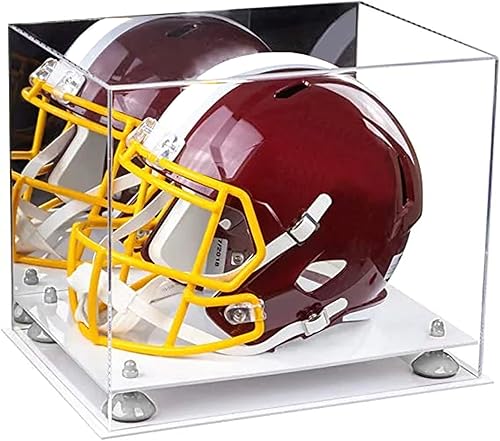Miniatura 73 de vitrina de acrílico tamaño real casco fútbol americano.