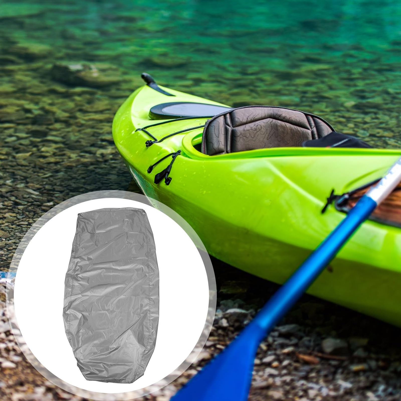 SOLUSTRE Housse de Protection Bateau Polyvalente en Polyester et Caoutchouc, Imperméable Protection Uv, Adaptée pour Bateaux Gonflables et Activités de Pêche en Plein Air