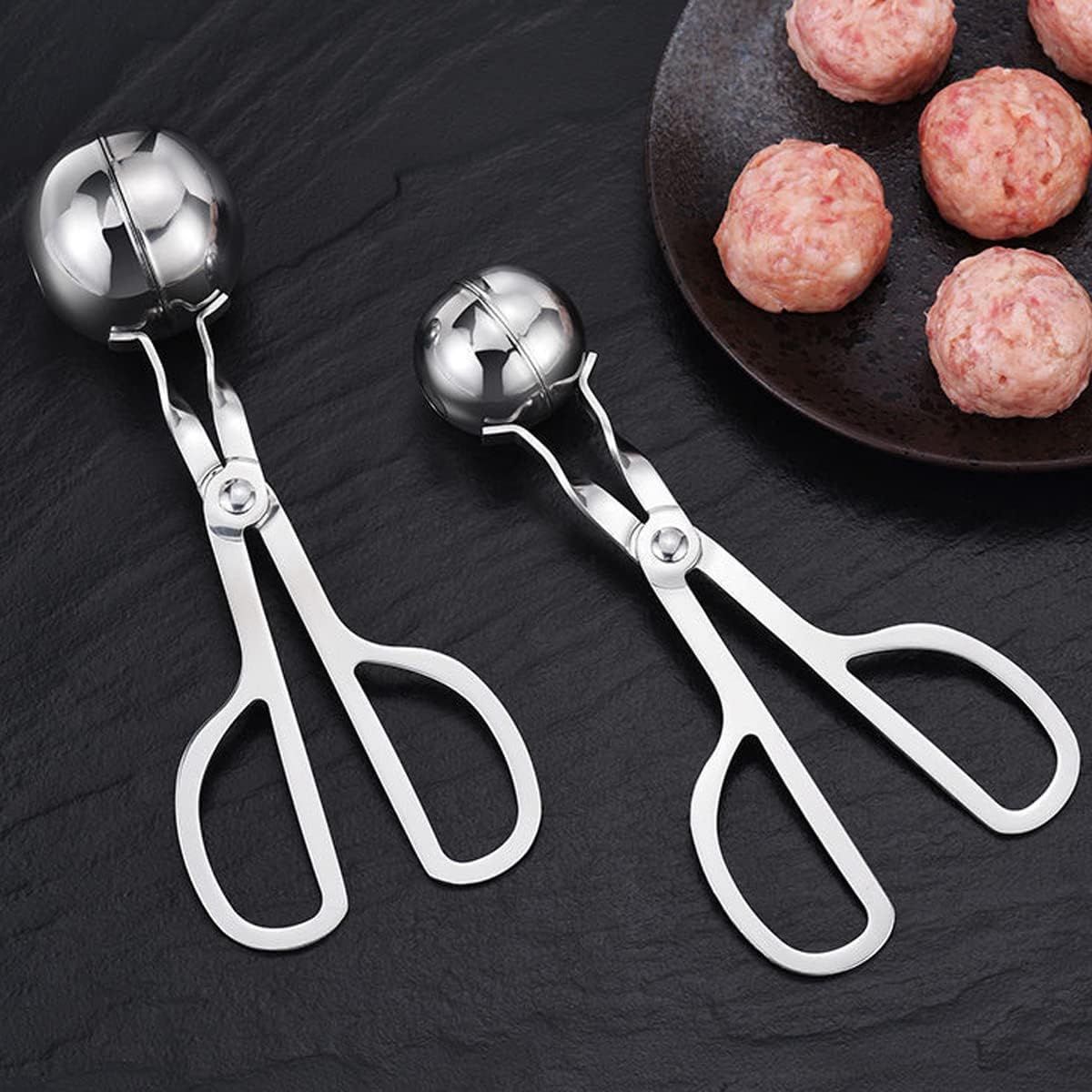 ZOFAX Pack NoneStick Meat Ballers, Meat Baller Tongs Cake