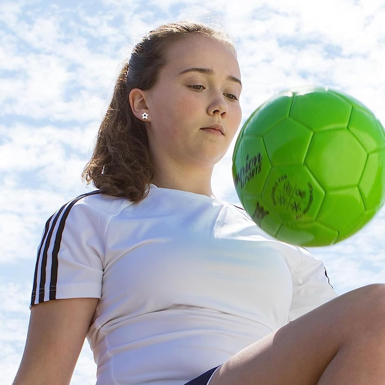 SmileBelle Sterling Silver Sports Earrings, Hypoallergenic Easter Basket Stuffers Soccer Basketball Softball Baseball Earrings for Women as Valentines Gifts, Fans Lovers Sport Valentines Accessories - Image 2