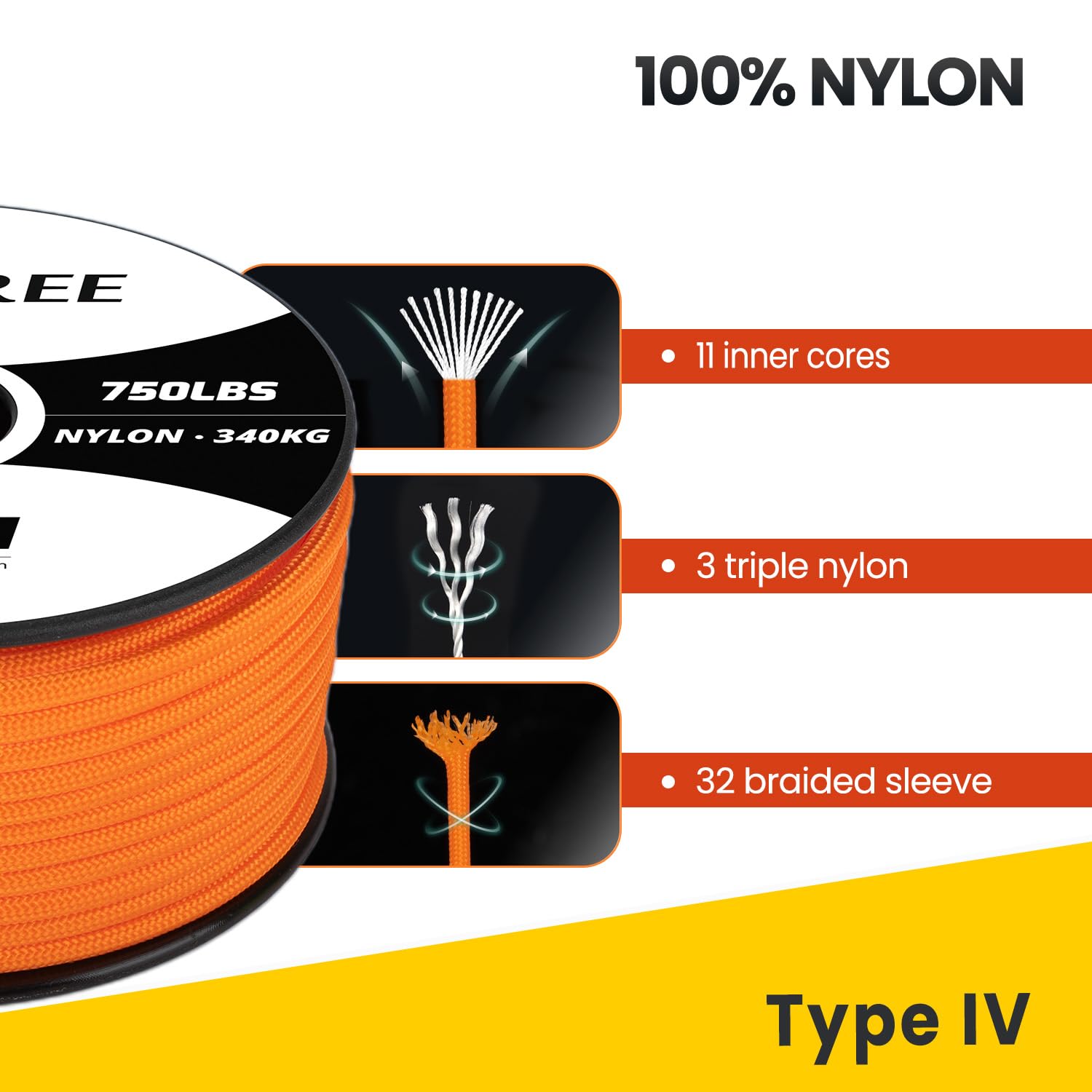 Corde Nylon 2mm X 50m - Paracorde Multifonction - Résistance 40kg - Pour Bracelets Et Bricolage