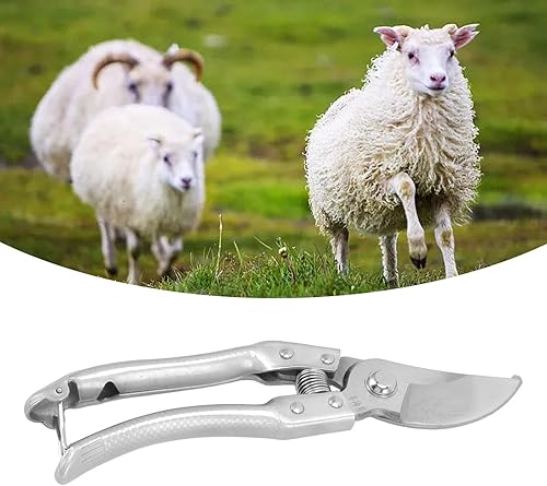 Miniatura 3 de Tijeras de uñas con punta de animal, tijeras de pezuña de oveja, mango cómodo para pezuña de ganado (plateado)