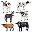 Terra by Battat - Farm Animal Toy Set with Realistic Holstein Cow, Bulls & Donkey Figurines - Educational Toddler Toys for Imaginative Play and Learning - Detailed Farm Animals, 6 Pieces - For Kids
