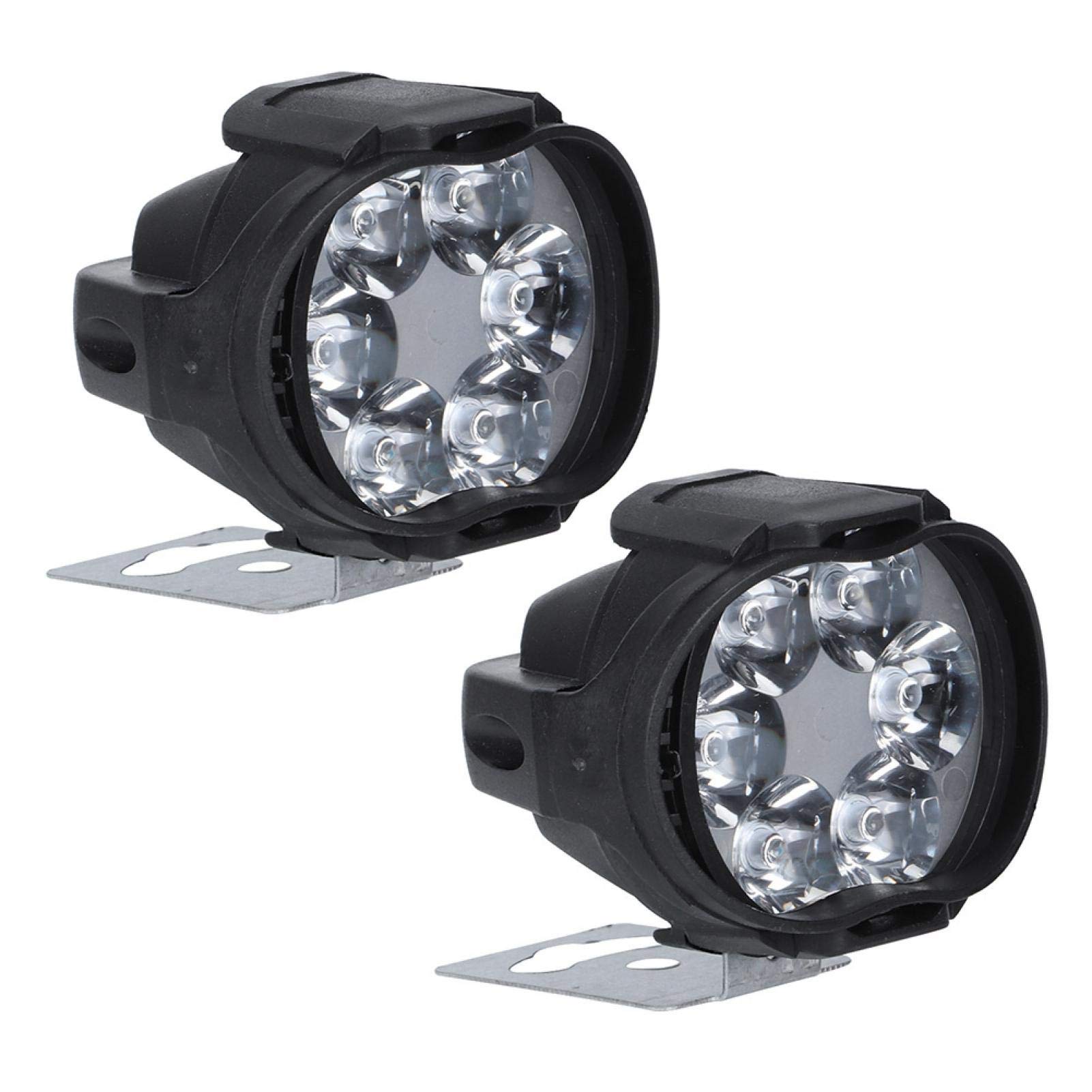 HANSWDEU 2pcs 125W Phare Moto Feux Additionnels LED Phares Avant Moto