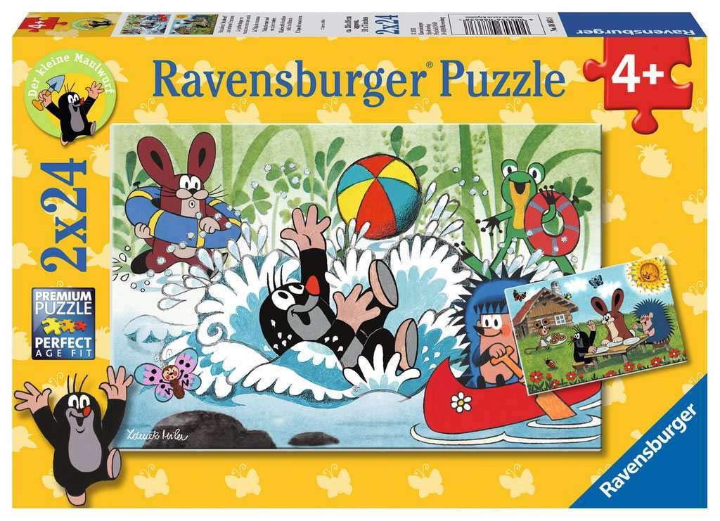 Ravensburger 08863 - in Vacanza con la Talpa, Set 2 Puzzle da 24 Pezzi