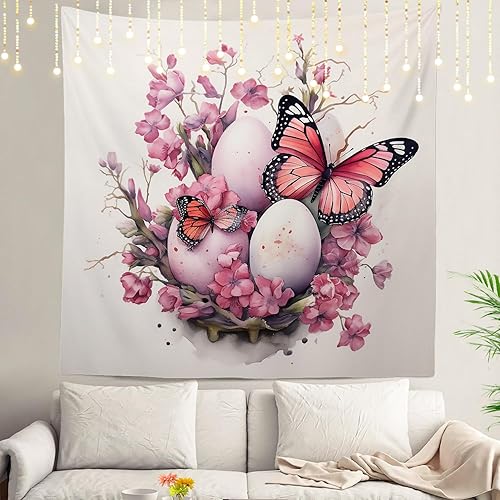 Miniatura 73 de Shrahala Palm Trees Los Angeles - Tapiz psicodélico grande para dormitorio y sala de estar (51.2 x 59.1 pulgadas, azul 1)