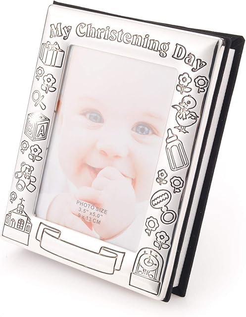 Personalised My Christening Day Photo Album For 72 x 4"x6" Photographs - Enter Your Custom Engraving