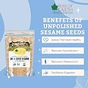 Bliss of Earth Organic Unpolished Sesame Seeds White For Eating, Raw Til Seeds Pack Of 2x500gm gallery image