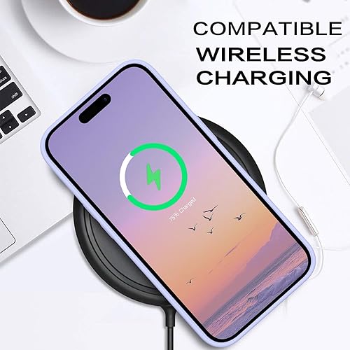 Miniatura 3 de BENTOBEN Compatible con iPhone 13 Pro Max, funda suave y delgada de silicona líquida de goma de gel antigolpes, antideslizante, parte trasera dura,