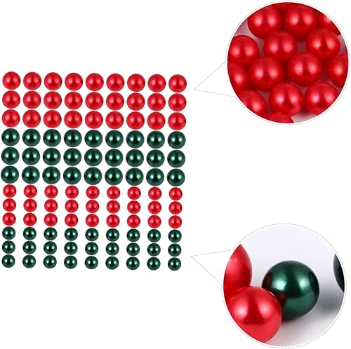 Miniatura 4 de EXCEART 8 paquetes de perlas falsas de perlas no porosas, cuentas espaciadoras para jarrón, cuentas de relleno, maquillaje, mini no porosas