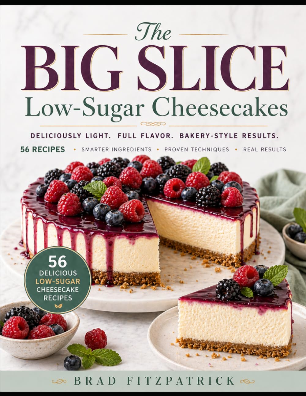 The Big Slice: Low-Sugar Cheesecake Book (The Big Slice Series)
