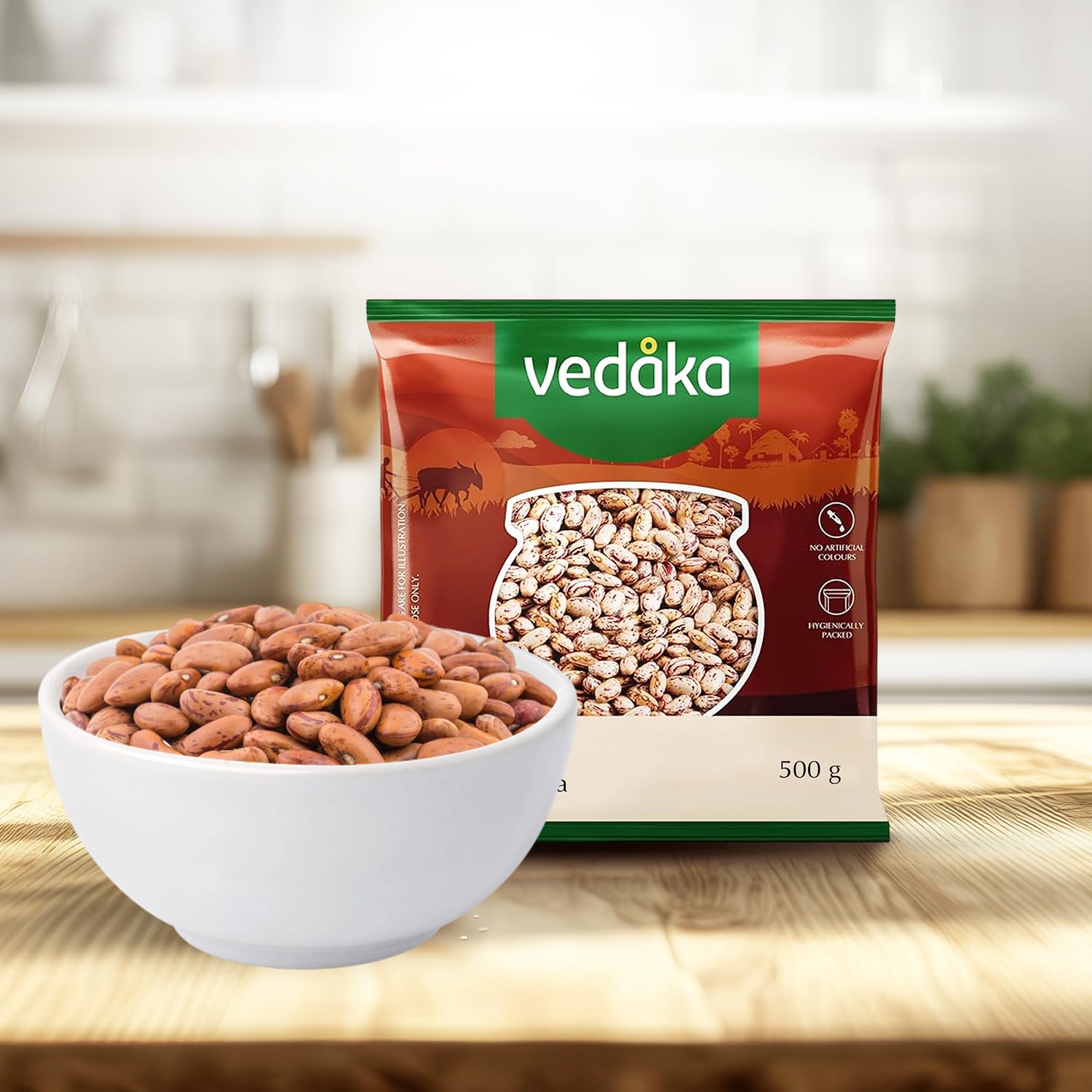 Amazon Brand - Vedaka Unpolished Chitra Rajma | 500 G | Premium Chitra Rajma - Image 7 thumbnail