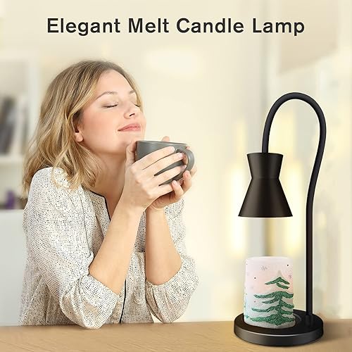 Miniatura 5 de Lámpara calentadora de velas, lámpara de vela regulable, cuello de cisne ajustable en 360, compatible con velas pequeñas y grandes, 2 bombillas