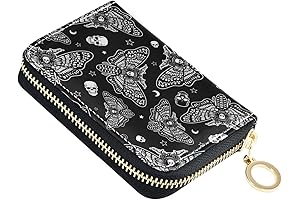 RFID Moth Credit Card Leather Case Wallet