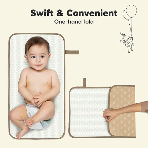 Miniatura 5 de KeaBabies Cambiador de pañales portátil - Cambiador de pañales plegable impermeable - Cambiador de pañales de viaje - Cambiador de pañales ligero