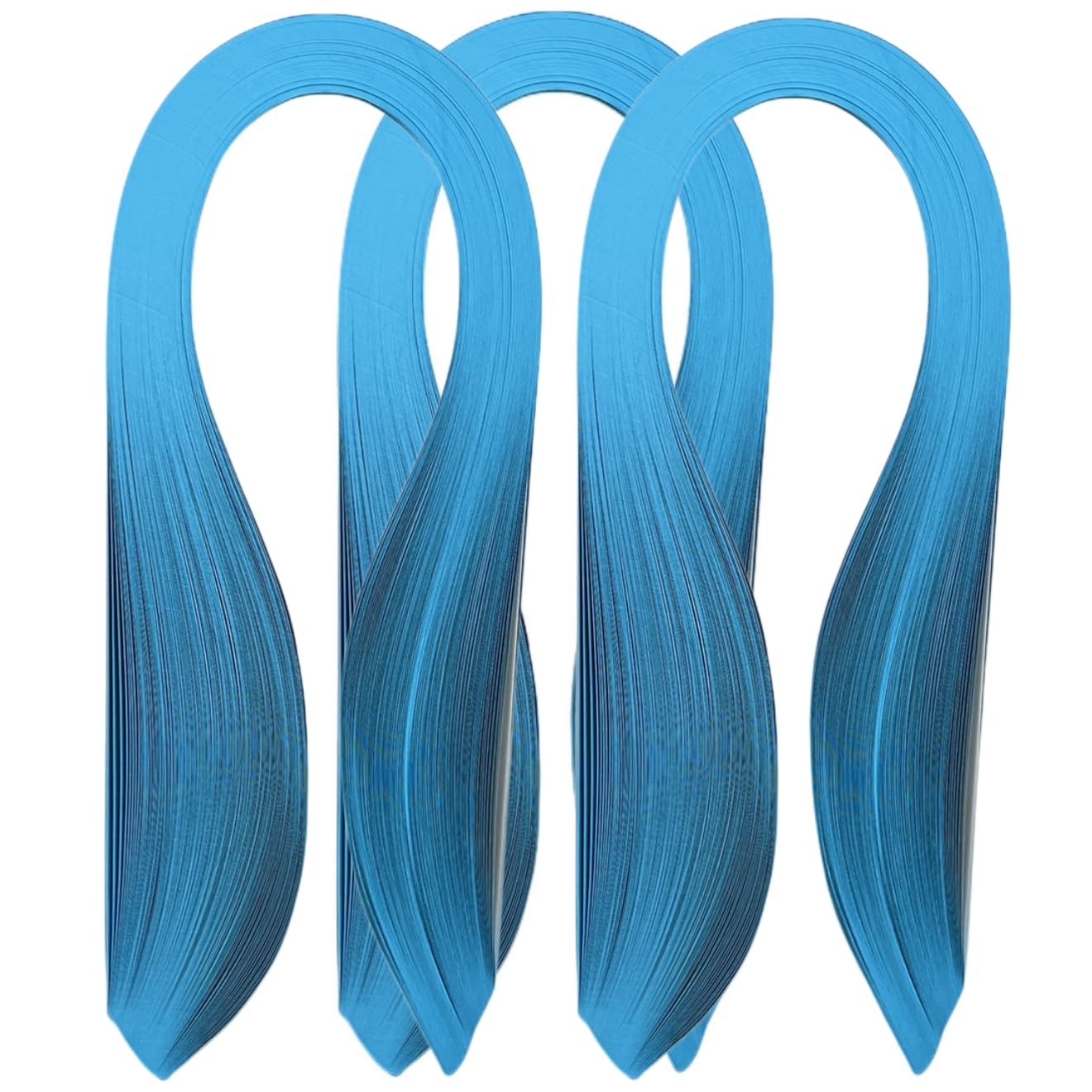 ODETOJOY Quilling Paper Strips Sea Blue 3mm 5mm 10mm Quill Strip Azure Blue Rolled Paper Filigree Strip Sky Blue Curled Scroll Coil Paper Strip - 21inch Length (3mm/5mm/10mm Set)
