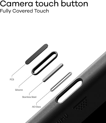 Aulumu A17 Vegan Leather CoolHyper iPhone 17 Pro Case | Camera Control | with Cooling Fins | Luxury Comfort | Compatible with MagSafe | Complete Wrap-Around - Black