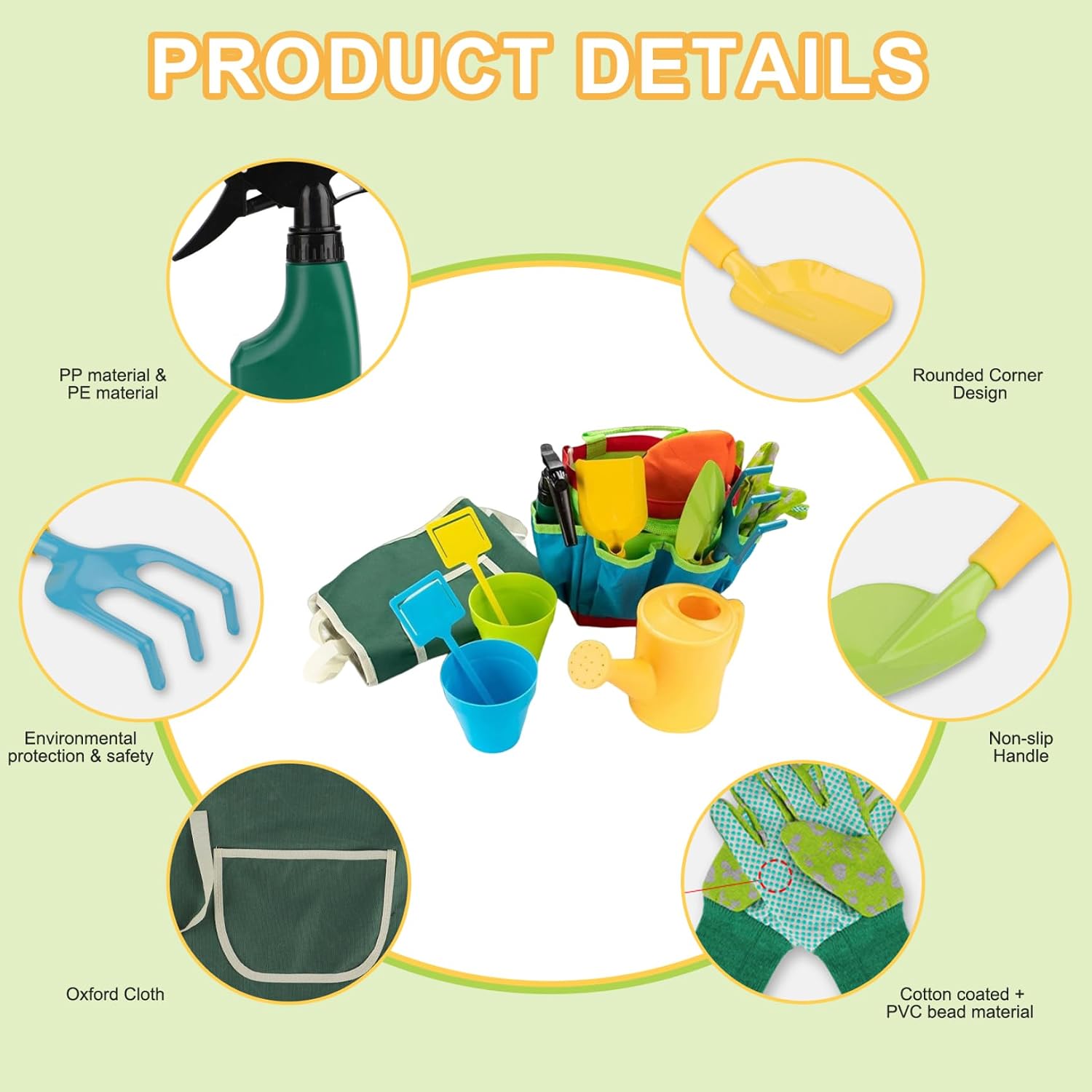 11PCS Kids Gardening Set, Kids-Friendly Toddler Gardening Set with Tote Bag, Educational Tools for Enhancing Exercise Hands-On Skills